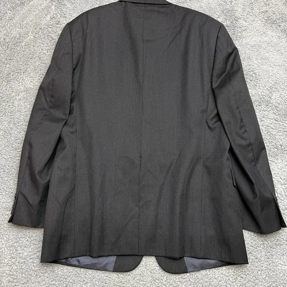 Hart Schaffner Marx Blazer Mens 46L Gray Excellent Wool Gold Trumpeter Jacket - Picture 2 of 11